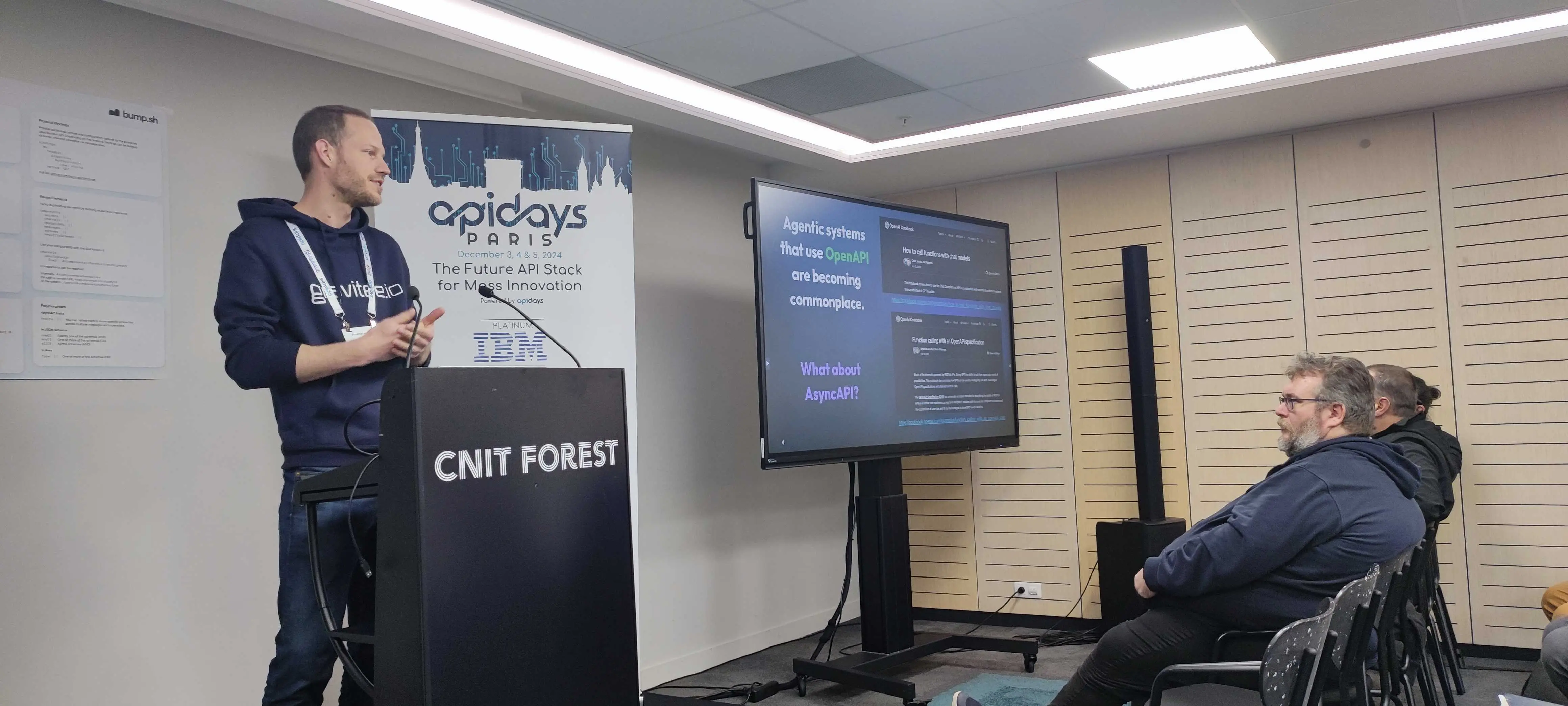 Jonathan presenting on AI Agents Meet AsyncAPI: Conversational Interfaces for Event Streams.